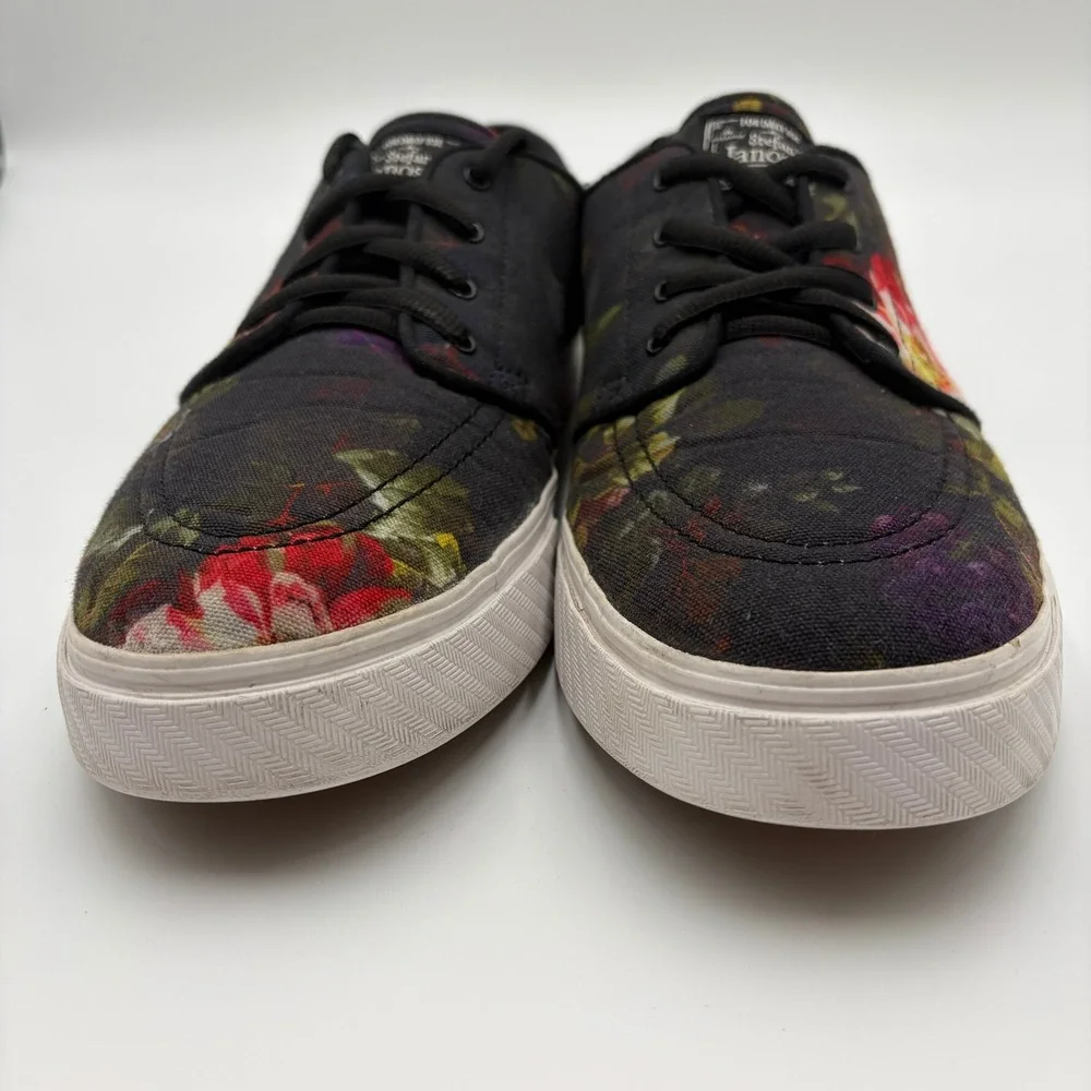 Nike SB Stefan Janoski Floral Canvas Skate Shoes Mens 10.5 Black Multi Skate
